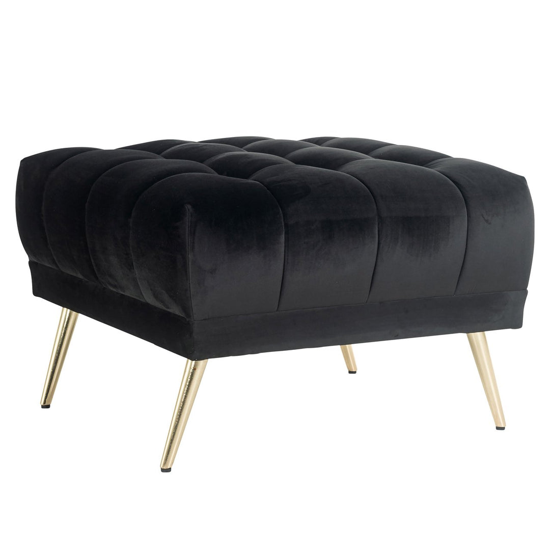Poef & Voetenbank Huxley anthracite velvet
