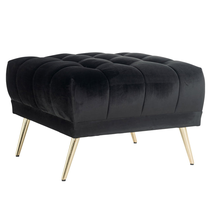 Poef & Voetenbank Huxley anthracite velvet