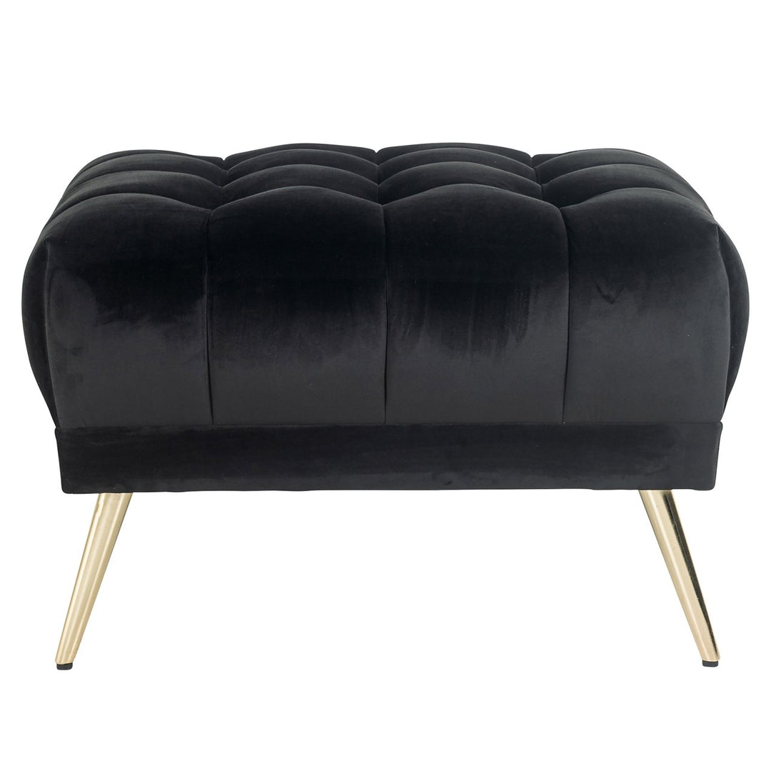 Poef & Voetenbank Huxley anthracite velvet