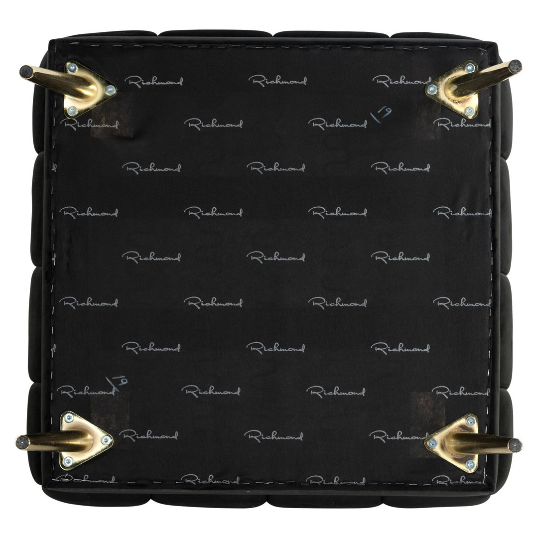 Poef & Voetenbank Huxley anthracite velvet