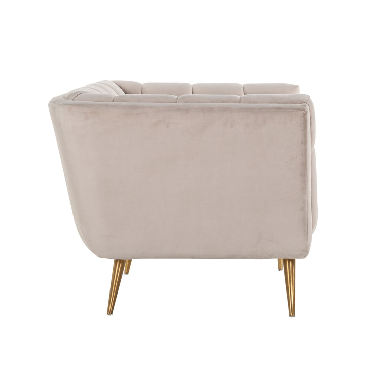 Lounge stoel Huxley khaki velvet