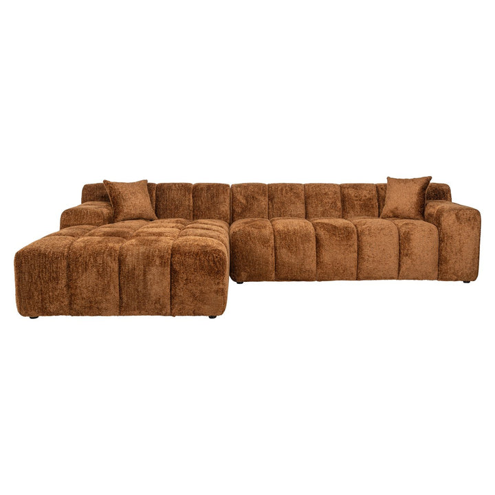 Bank Cube lovely cinnamon 3-seater + lounge left
