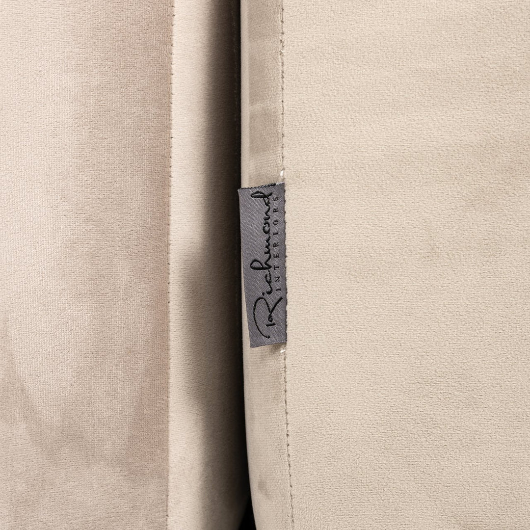 Bank Cube khaki velvet 3-seater + lounge right