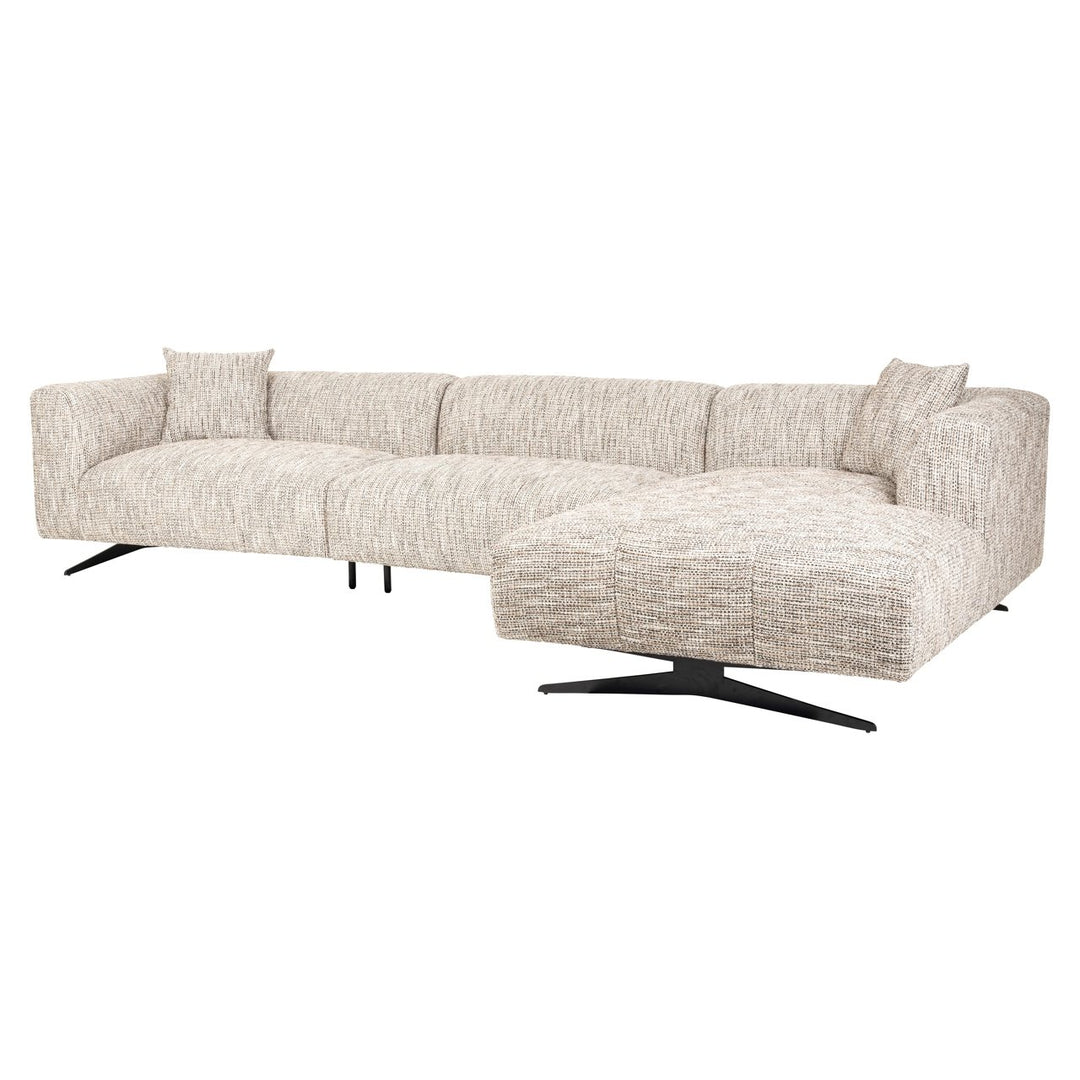 Bank Hoxton trendy nature 3-seater + lounge right