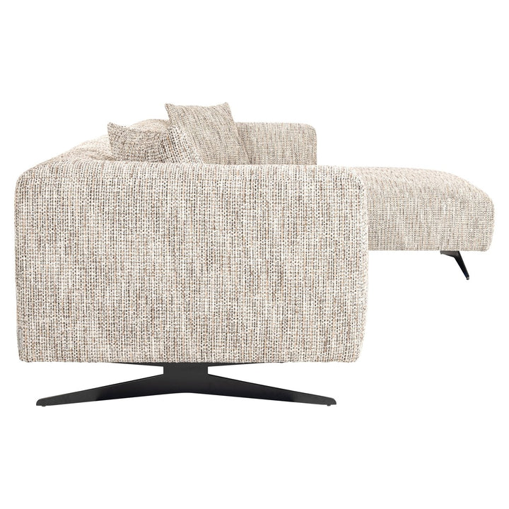 Bank Hoxton trendy nature 3-seater + lounge right
