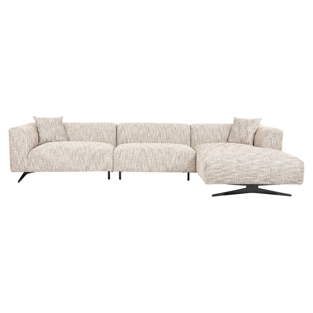 Bank Hoxton trendy nature 3-seater + lounge right