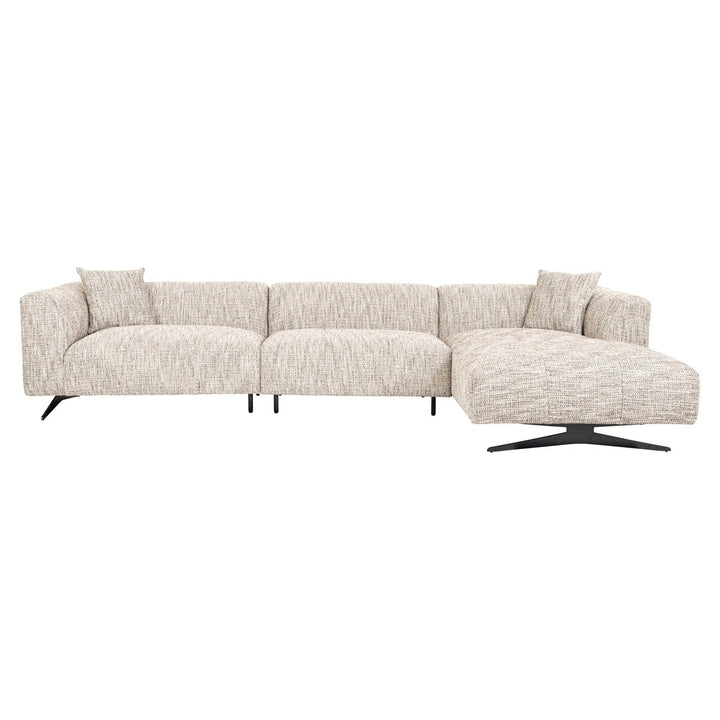 Bank Hoxton trendy nature 3-seater + lounge right