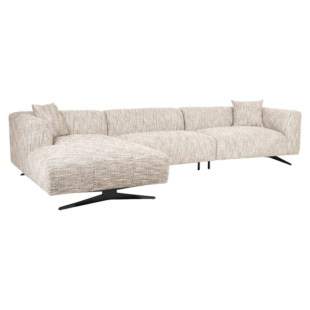 Bank Hoxton trendy nature 3-seater + lounge left