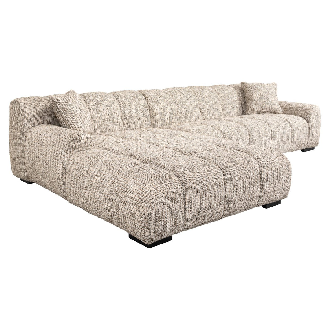 Bank Hazel trendy nature 3-seater + lounge left