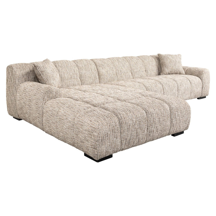 Bank Hazel trendy nature 3-seater + lounge left