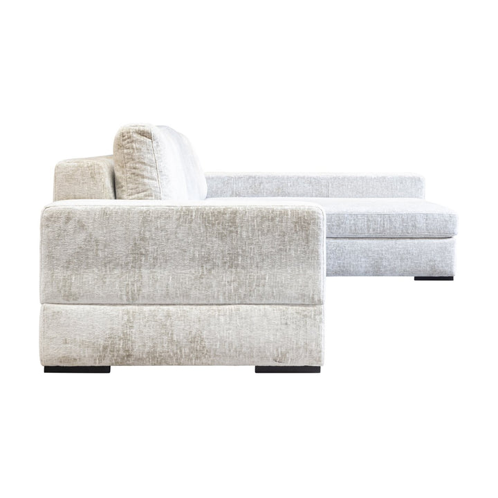 Bank Pasha pearl island 3-seater + lounge right fully upholstered