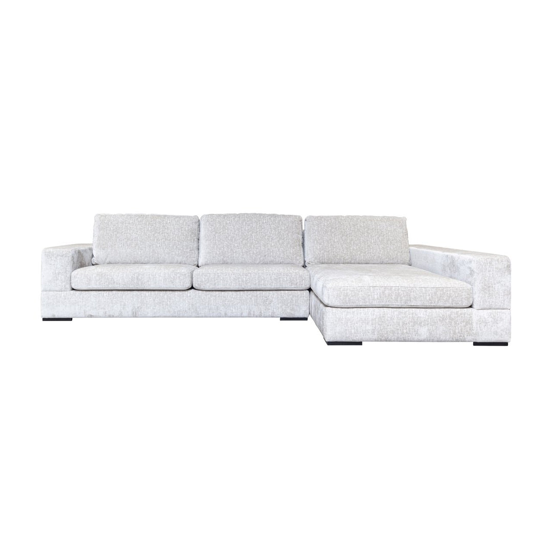 Bank Pasha pearl island 3-seater + lounge right fully upholstered