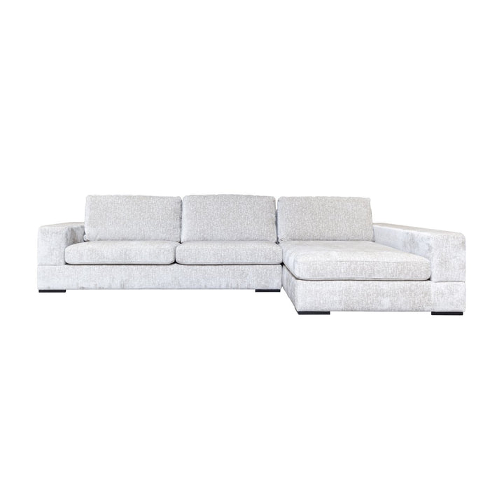 Bank Pasha pearl island 3-seater + lounge right fully upholstered