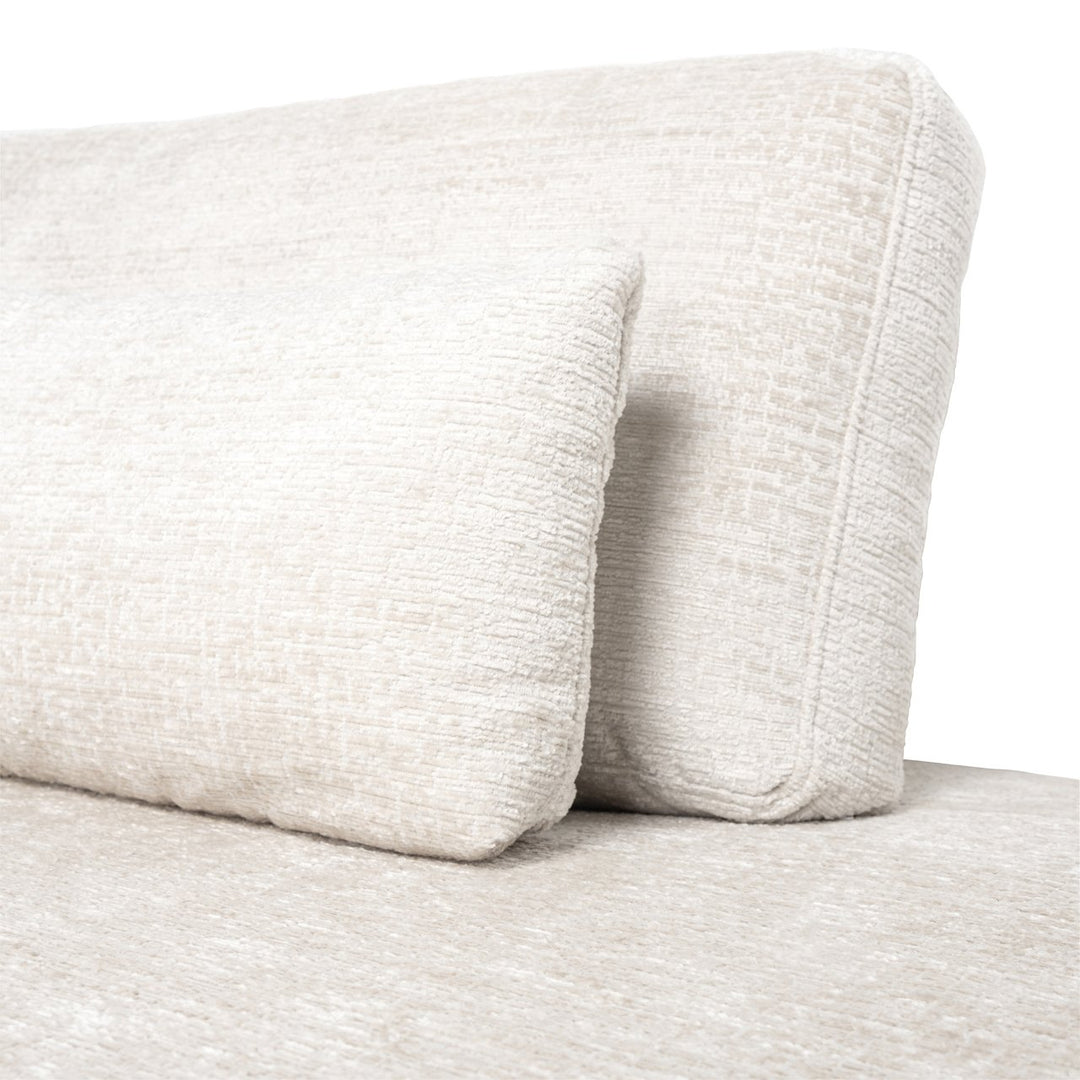 Bank Lund cream fusion 3-seater + ottoman right