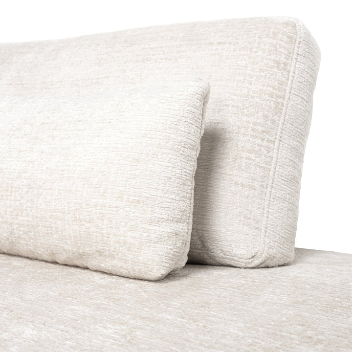 Bank Lund cream fusion 3-seater + ottoman right