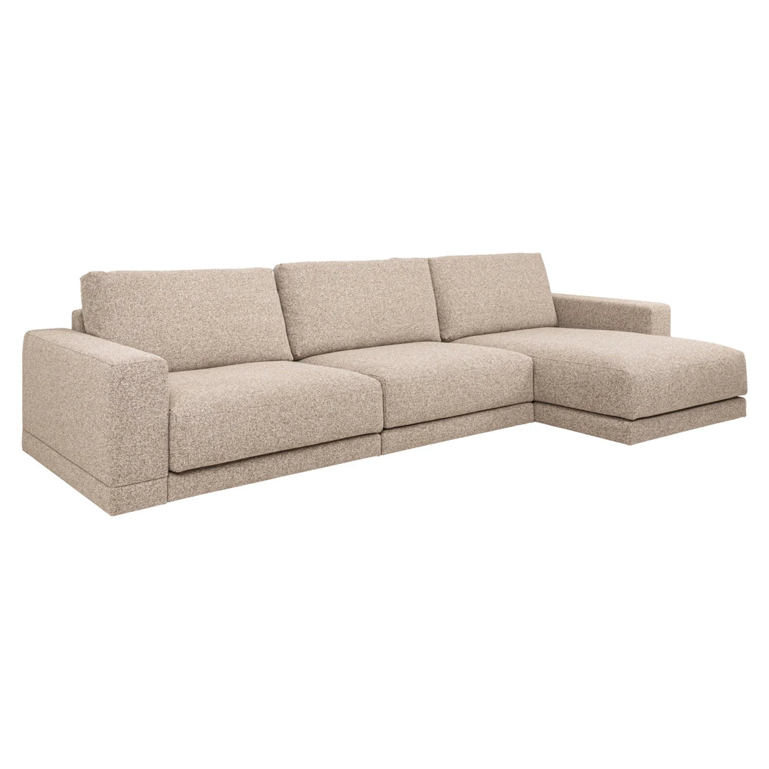 Bank Trentino cayenne brown 3,5-seater + lounge left or right