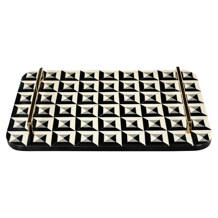 Dienblad Birte black/white