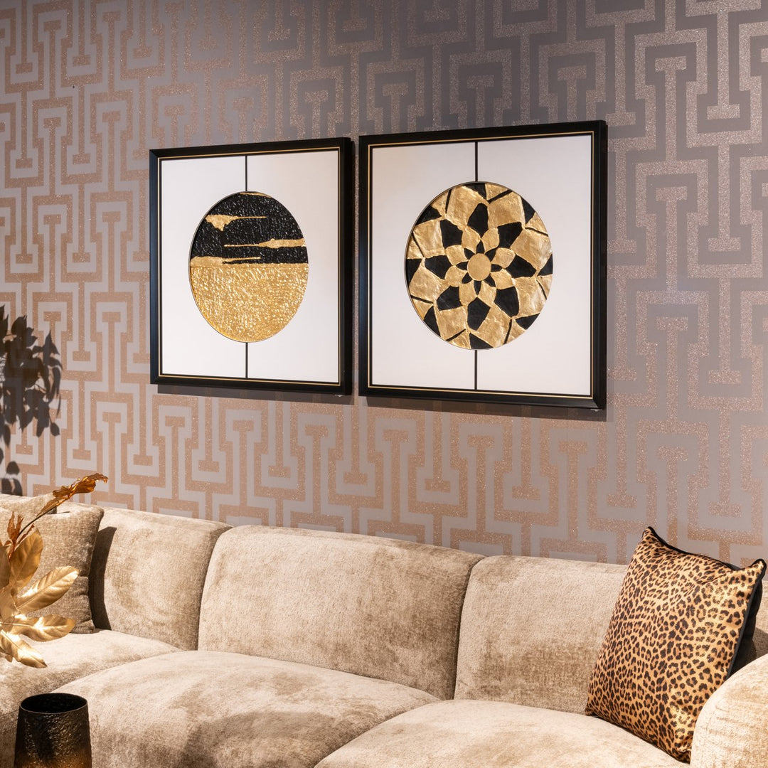 Wall art Sun black/gold