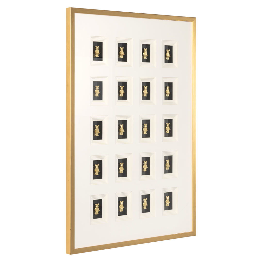 Wall art Bear black/gold