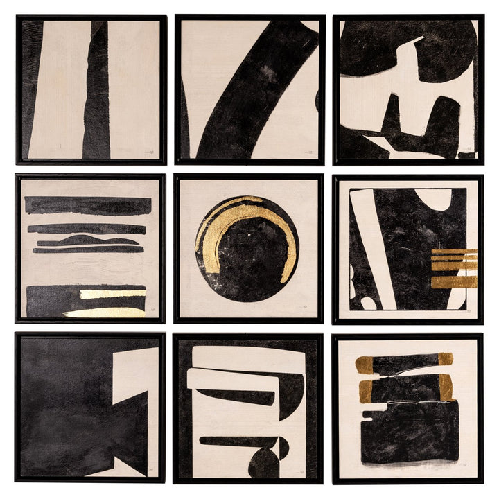 Wall art Gabri black/white (Set of 9)