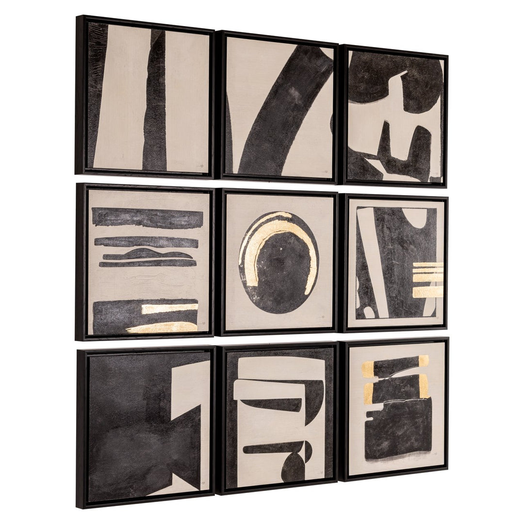 Wall art Gabri black/white (Set of 9)