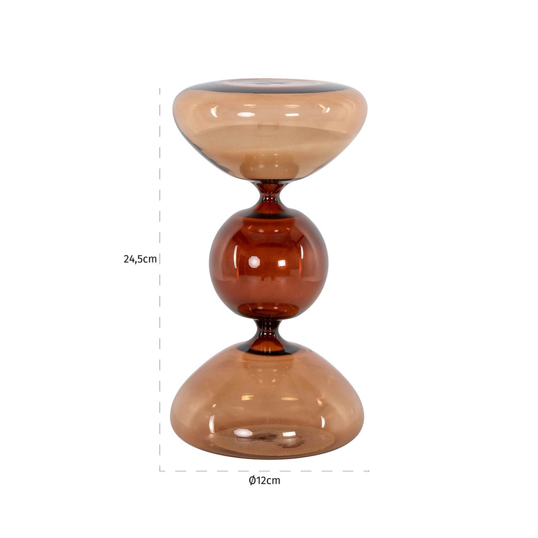 Decoratief object Elba brown hourglass small