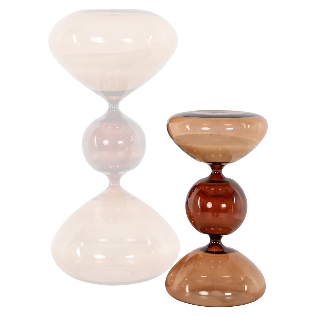 Decoratief object Elba brown hourglass small