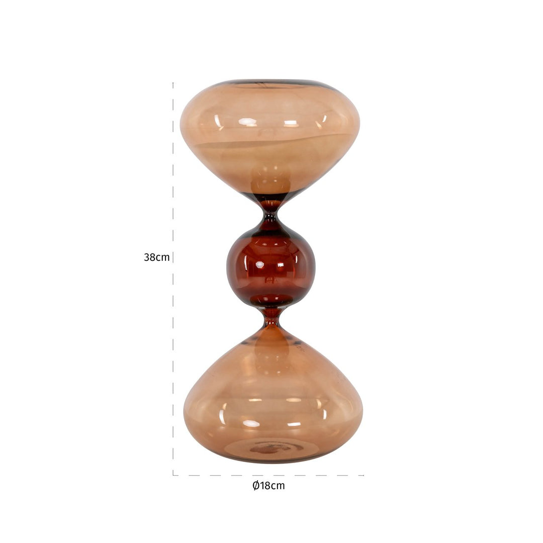 Decoratief object Elba brown hourglass large