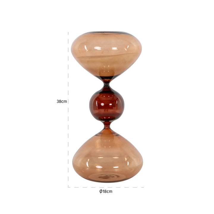 Decoratief object Elba brown hourglass large