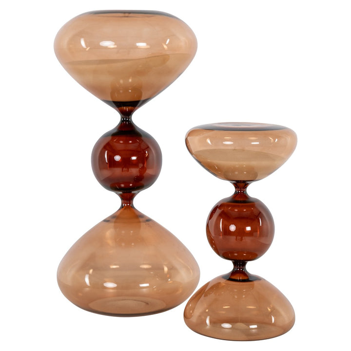Decoratief object Elba brown hourglass large
